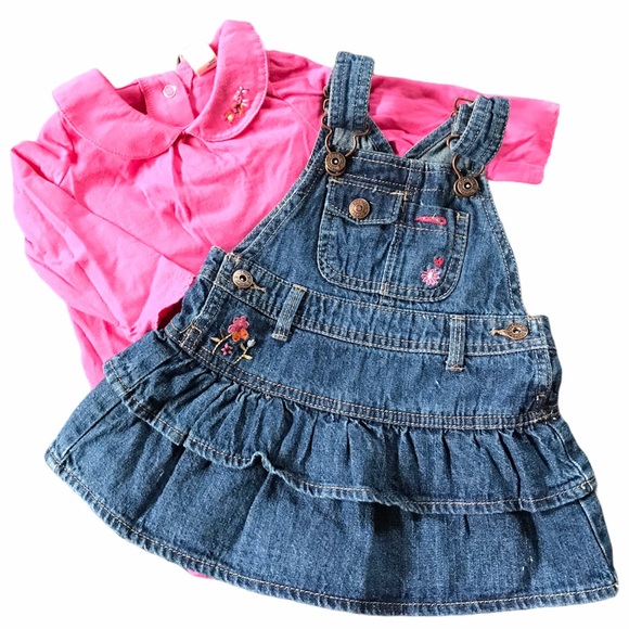 OshKosh B'gosh Other - Girls 9 mos OshKosh overall skirt outfit